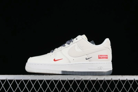 Nike Air Force 1 '07 Low LV Collaboration - White Grey Two-Tone Low-Top Casual Sneakers - XZ6188-005