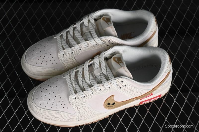 Supreme x Nike Dunk Low SB Skate Shoes with Zoom Air Cushion - XD6188-035