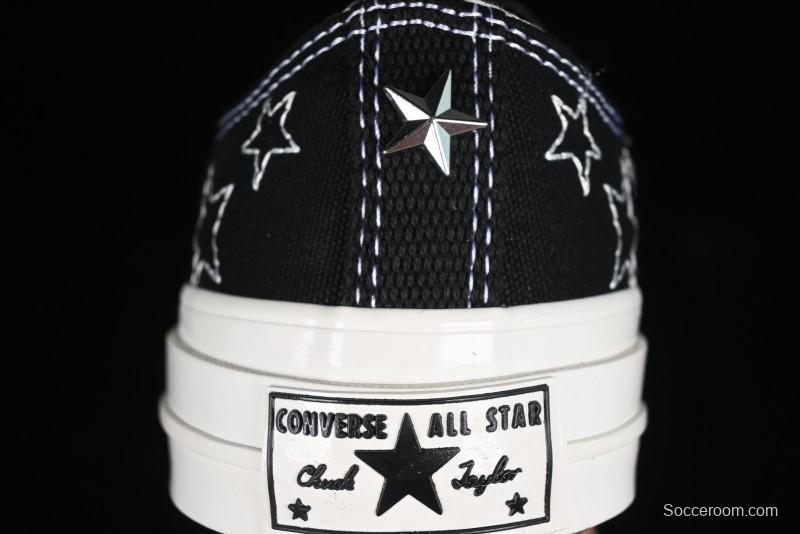 Converse Chuck 70 SNL Low Top Canvas Sneakers with Star Embroidery and Metal Studs - A11612C