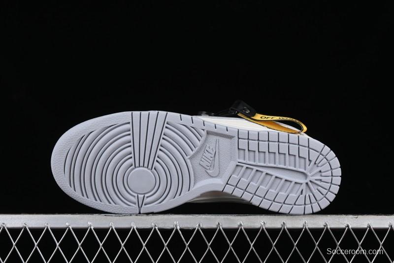 Nike SB Dunk Low OFF-WHITE Collaboration - Light Beige Grey Check Anniversary High-End Custom Low-Top Casual Sneakers - DJ2024-001