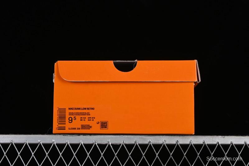 Nike SB Dunk Low LV Collaboration - Black Denim Print Anniversary Custom Low-Top Casual Sneakers - SJ2068-256