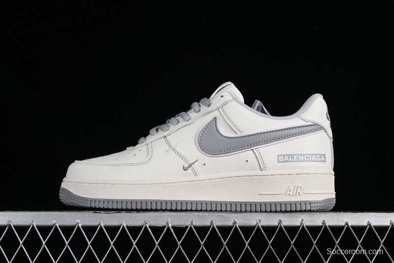 Balenciaga x Nike Air Force 1 '07 Low Triple Swoosh Beige Grey Casual Shoes - FR0538-091