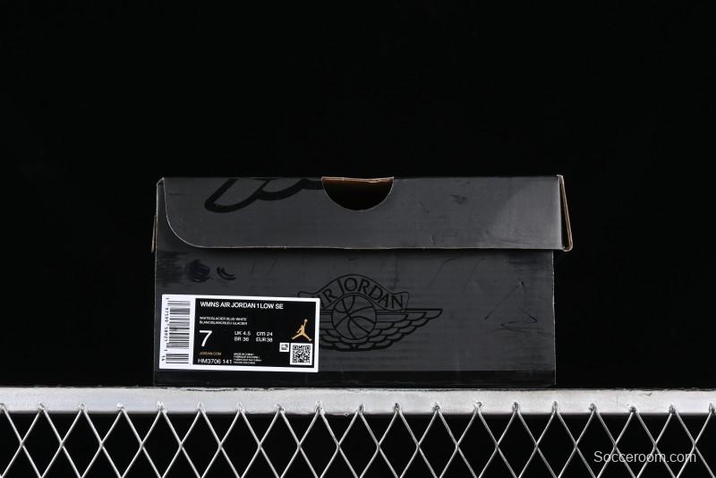 Nike Air Jordan 1 Low "White/Pink Foam/Glacier Blue" Casual Sneakers - HM3706-141