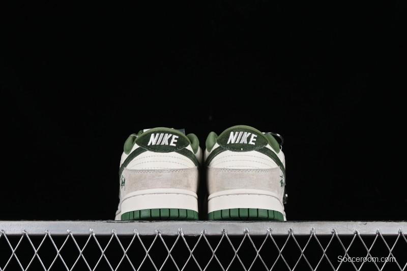 Stussy x Nike SB Dunk Low Anniversary Premium Custom Sneakers - DQ1098-340