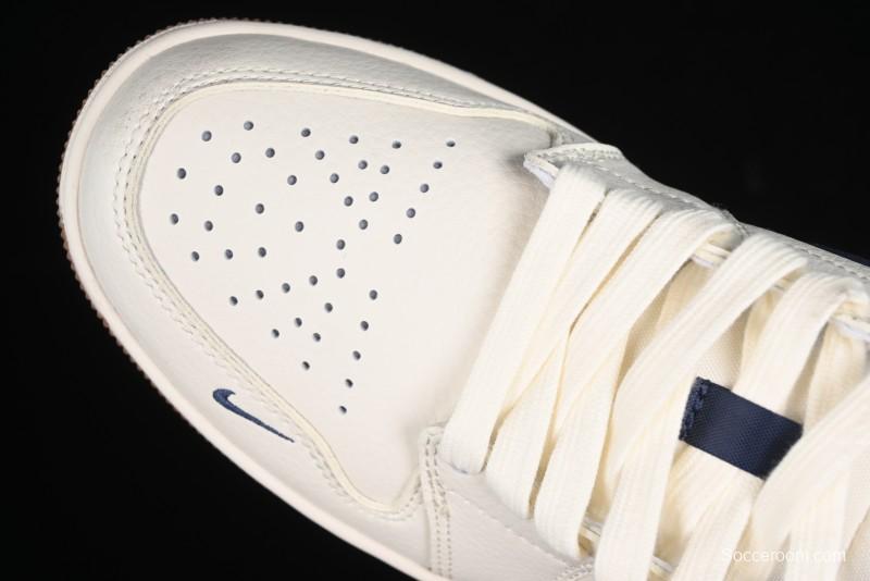 Nike Air Jordan 1 Low Supreme Collaboration Retro Basketball Shoes - WG8850-011