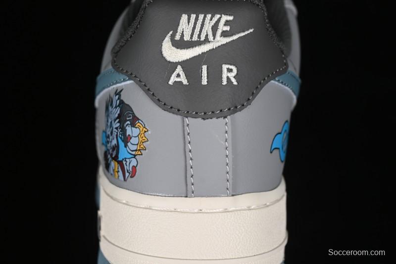 Nike Air Force 1'07 Low "Galuru" Digimon Themed Casual Sneakers - CJ0304-310