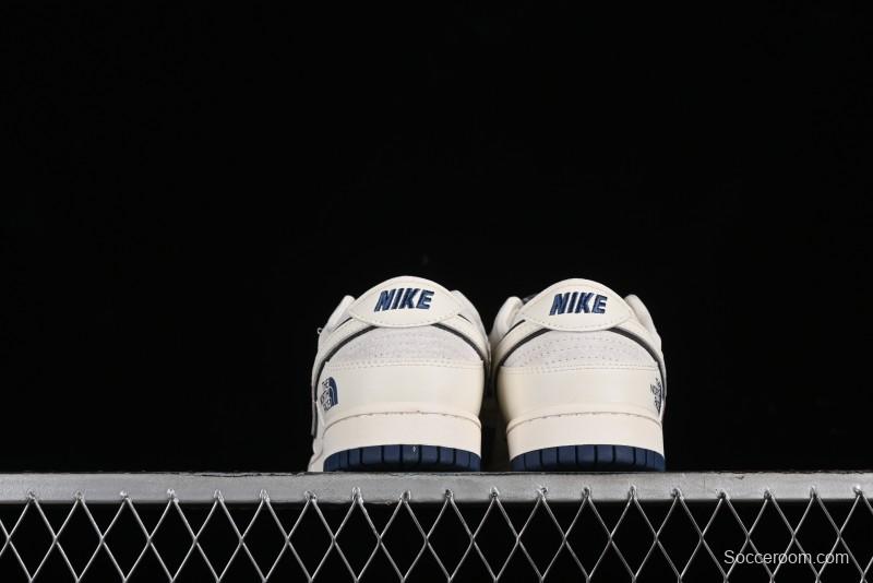 Nike SB Dunk Low The North Face Collaboration - Deep Blue Pig Anniversary High-End Custom Low-Top Casual Skate Shoes - XX2025-325