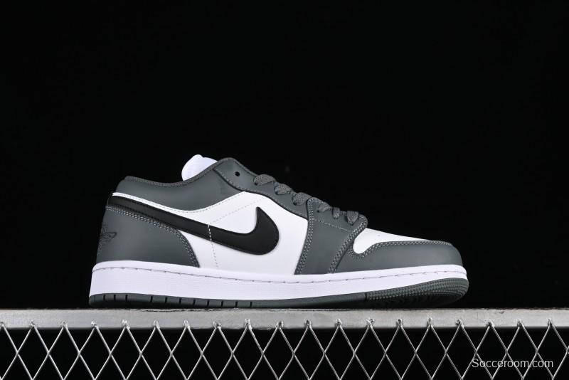 Nike Air Jordan 1 Low AJ1 Black Grey Low-Top Lifestyle Basketball Shoes - 553560-152