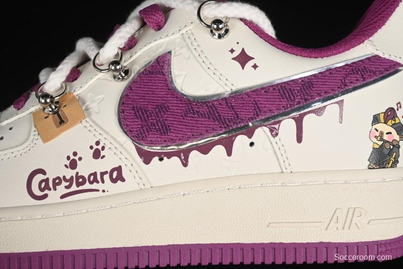 Nike Air Force 1 '07 Low x Capybara "Flute Blowing Boy" Casual Lace-Up Sneakers - LV0506-660