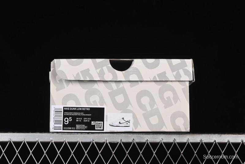 Nike SB Dunk Low The North Face Collaboration - Pig Leather Green Swoosh Anniversary Custom Low-Top Casual Skate Shoes - DQ1098-511