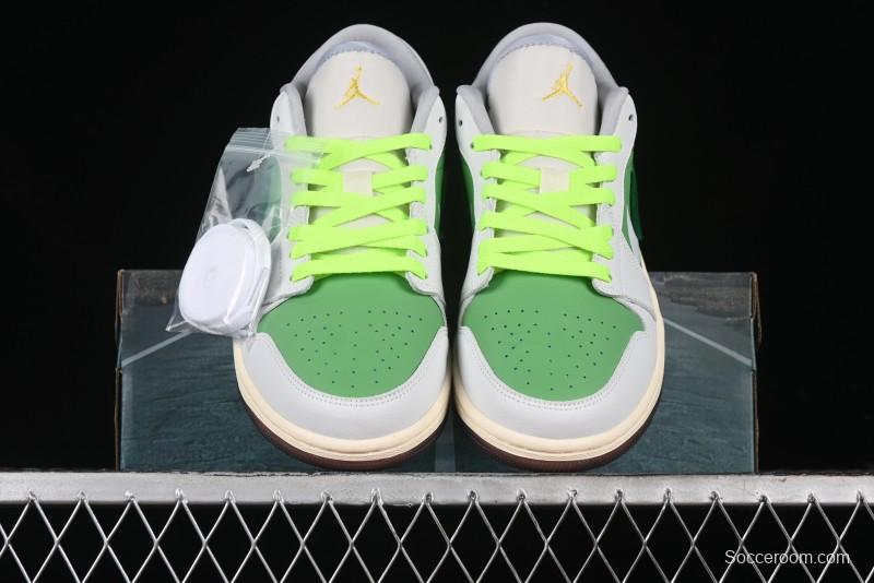 Nike Air Jordan 1 Low AJ1 White Green Double Hook Low-Top Retro Basketball Shoes - FZ5046-041