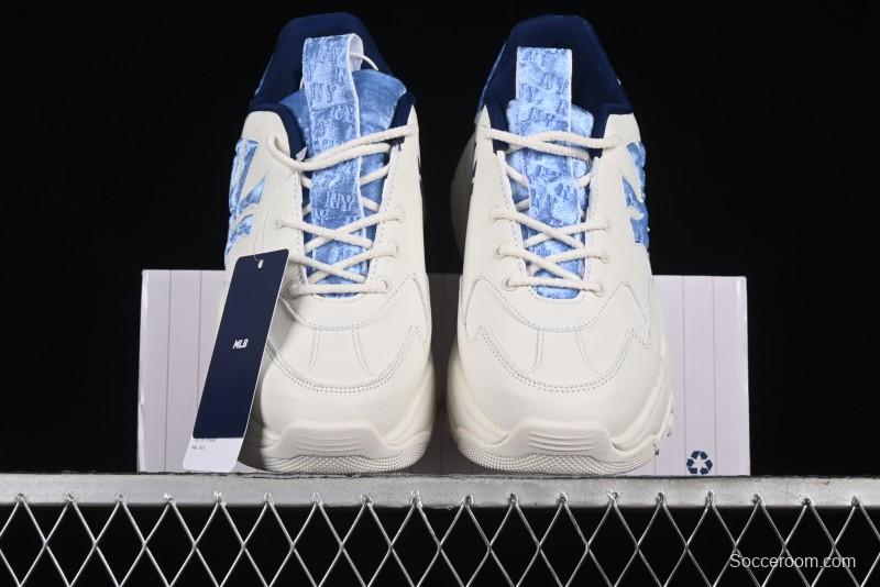 New York Yankees MLB Bigball Chunky Window Velvet Monogram Thick Sole Casual Running Shoes - 3ASHWVM4650NYS