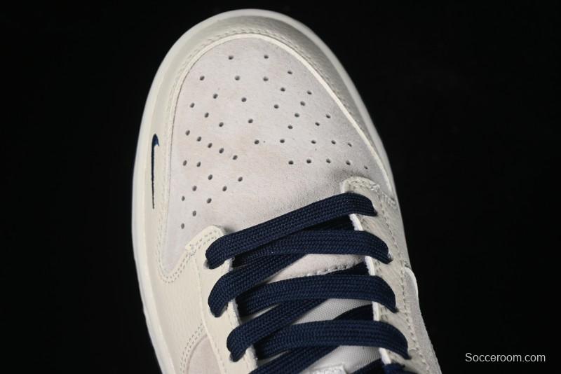 Nike SB Dunk Low The North Face Collaboration - Grey Pigskin White Swoosh Anniversary Custom Low-Top Casual Skate Shoes - KK1333-006