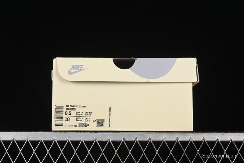 Nike Air Force 1 '07 Mid Casual Sneakers in Light Grey with 3M Reflective Details and Crystal Outsole - XL0236-232