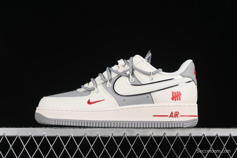 Nike Air Force 1 '07 Low UN Collaboration - Beige Silver Trim Lace-Up Casual Sneakers - SJ1198-500