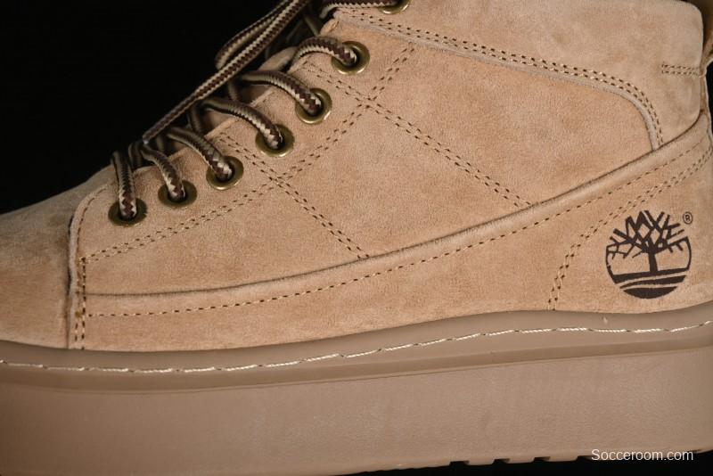 Timberland Outdoor Mid-Top Casual Martin Boots with Premium Suede Leather - TB10072SAND