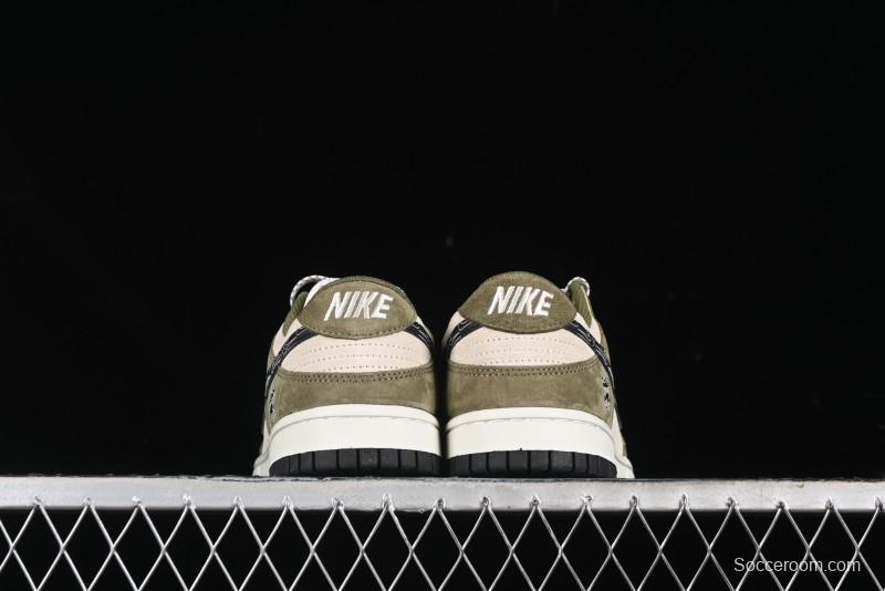 Nike SB Dunk Low UN Phantom Military Green Black Swoosh Anniversary Custom Low-Top Casual Skate Shoes - DJ2024-037
