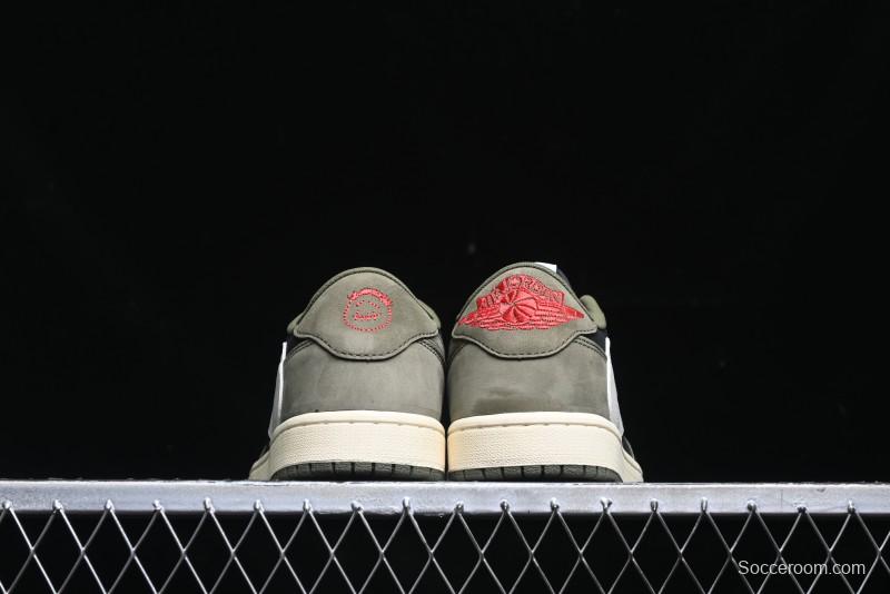 Nike Travis Scott x Air Jordan 1 Low OG AJ1 Collaboration Reverse Swoosh Sneakers - DM7866-002
