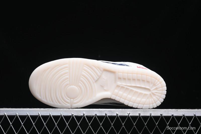 Nike SB Dunk Low Supreme Collaboration - White Blue with Crystal Outsole Anniversary High-End Custom Low-Top Casual Skate Shoes - XS1086-002