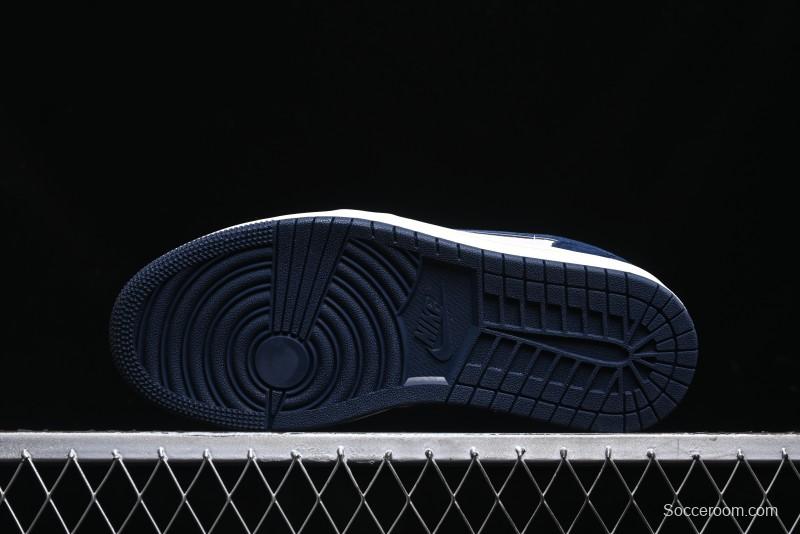 Nike Air Jordan 1 Low OF Collaboration - Premium Custom Retro Basketball Shoes in Blue Grey - DM9188-003