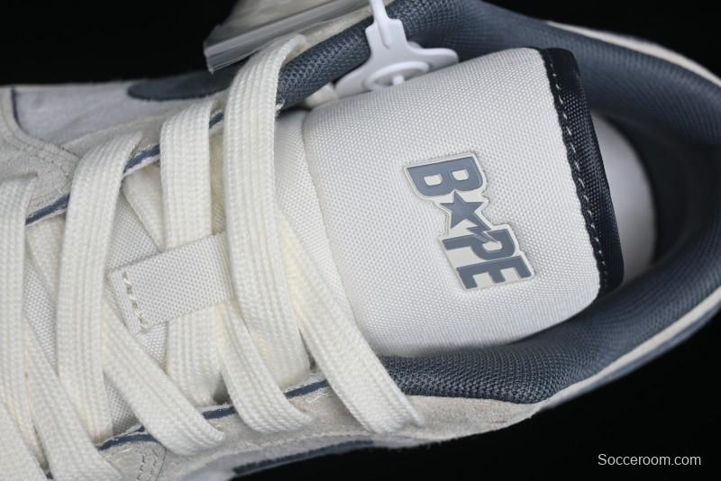 Nike Air Jordan 1 Low AJ1 Bape Collaboration - Custom High-End Retro Basketball Shoes with Light Grey Check - DM9188-008