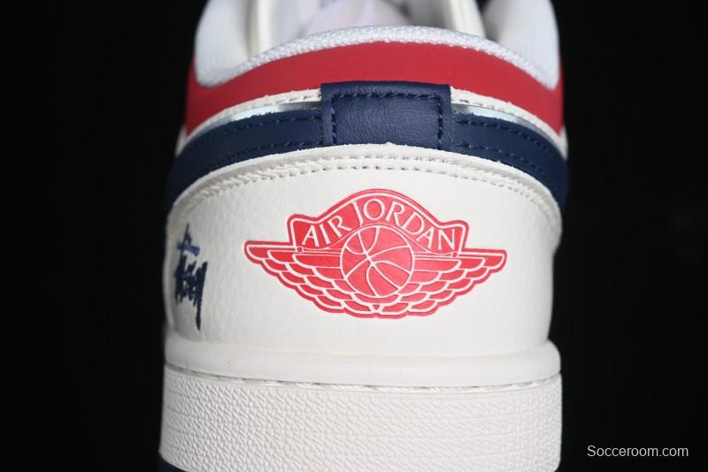 Nike Air Jordan 1 Low AJ1 Stussy Collaboration - Retro Basketball Shoes - XX3318-566