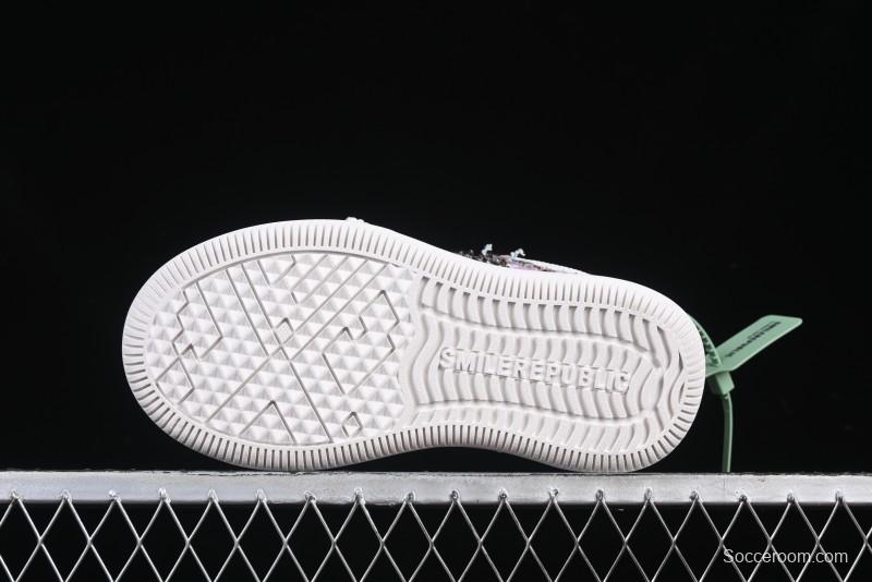 SMILEREPUBLIC SMILE Canvas Sneakers with Cut Wool Fringe and Unique Weaving - G.D4