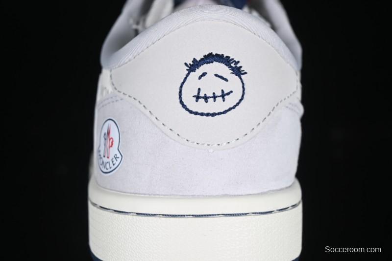 Nike Travis Scott x Fragment Design x Air Jordan 1 Low OG SP AJ1 Moncler Collaboration White Grey Low Top Casual Sneakers - AG3702-806