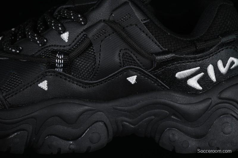 Fila Fusion Retro Mars Running Shoes with Lace-Up Design and Cushioned Sole - F12W422103FBK