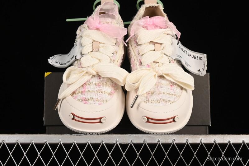 SMILEREPUBLIC SMILE Collection Canvas Sneakers with Thick Sole and Open Toe Design - G.D4