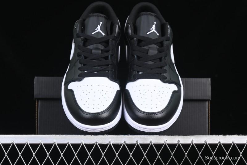 Nike Air Jordan 1 Low Retro Basketball Shoes in Black and White - 553558-043