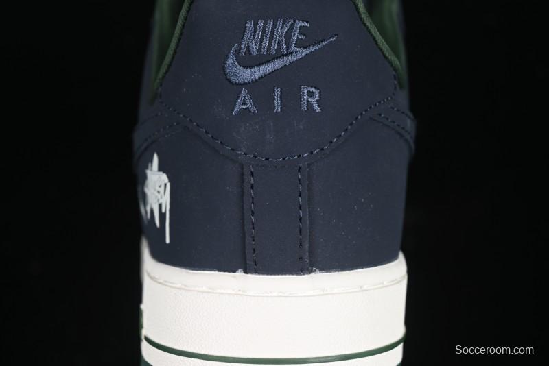 Nike Air Force 1 '07 Low Stussy Collaboration Explosive Blue Low-Top Casual Sneakers - KK1988-040