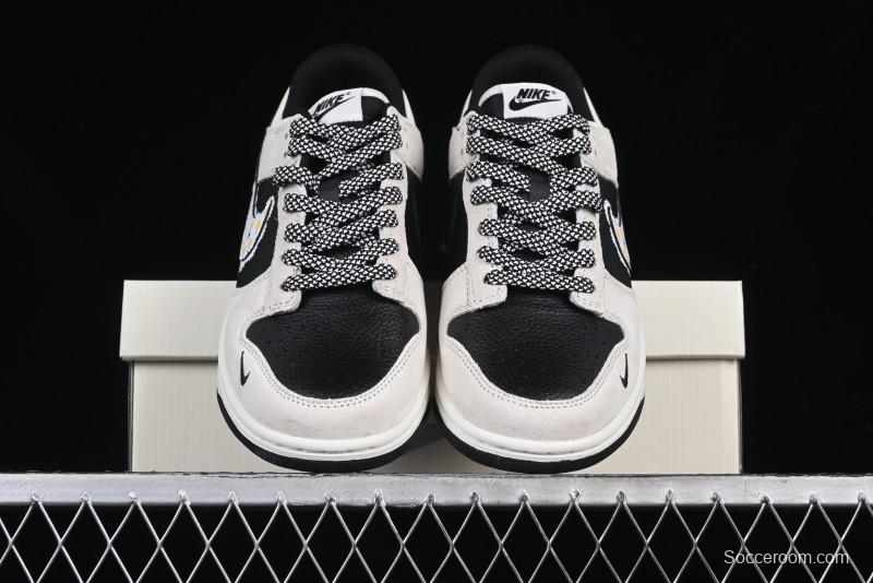 Nike SB Dunk Low Lightning Collaboration Daisy White Swoosh Anniversary Custom Low-Top Casual Skate Shoes - DJ2024-073