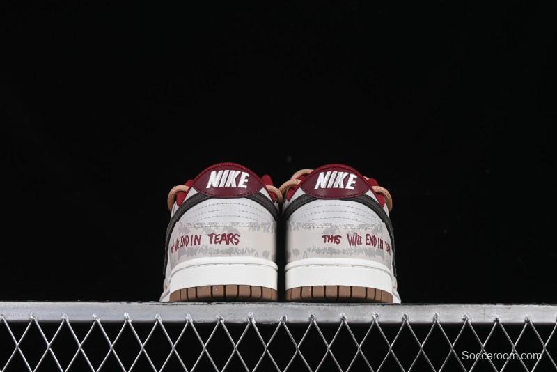 Nike Dunk Low Retro Vintage Distressed Graffiti Deconstructed Casual Sneakers - FB7160-161