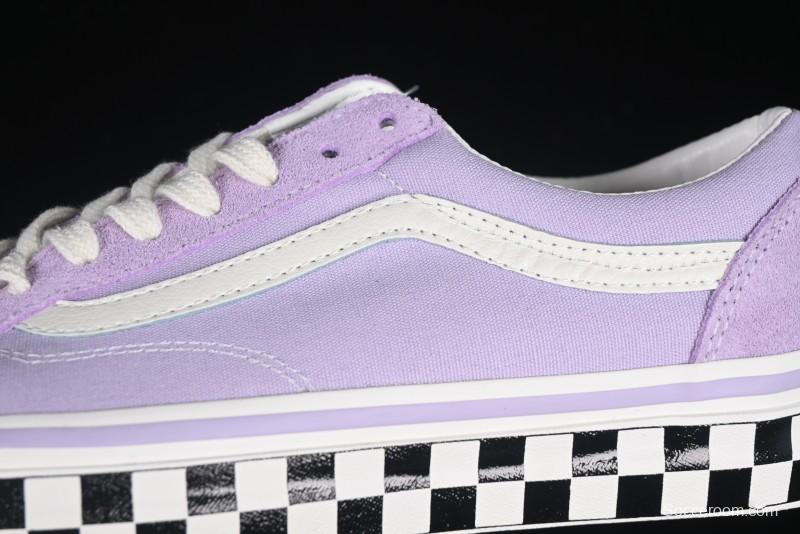 Vans Old Skool Reissue 136 Purple Checkerboard Retro Canvas Shoes - VN000MT6E3N