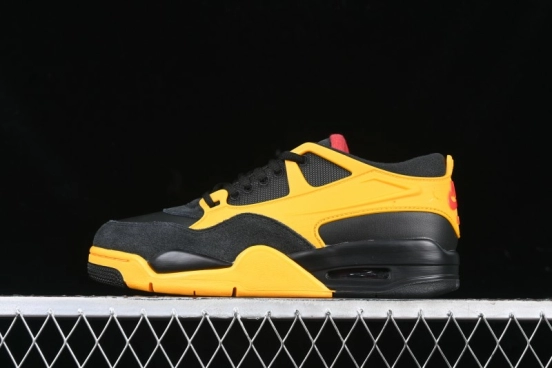 Nike Air Jordan 4 Remastered Retro Sneakers in White Green with Gum Sole - FQ7939-007