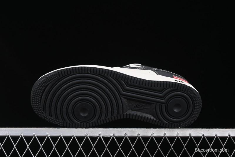 Nike Air Force 1 '07 Low Stone Island x Supreme Collaboration Beige Black Patchwork Low-Top Casual Sneakers - HH7518-042