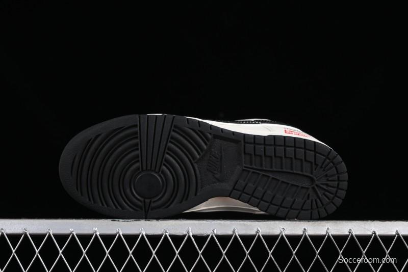 Nike Supreme x SB Dunk Low Stone Island Collaboration - Beige Black Starry Sky Anniversary Custom Low-Top Casual Skate Shoes - BB9866-003