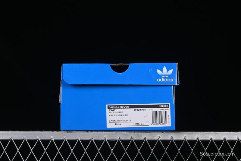 Adidas Gazelle Indoor Originals Retro Casual Slip-Resistant Wear-Resistant Low-Top Skate Shoes - IF4491