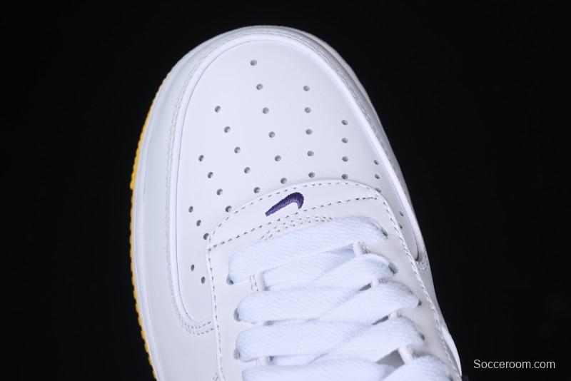 Nike Air Force 1 '07 Low Kobe Casual Sneakers with Full-Layer Leather and Full-Length Air Cushion - FZ1151-100