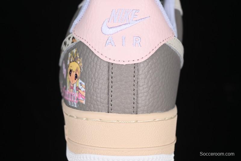 Nike Air Force 1 '07 Low Leopard Print Skeleton Custom Casual Sneakers - TY0103-222