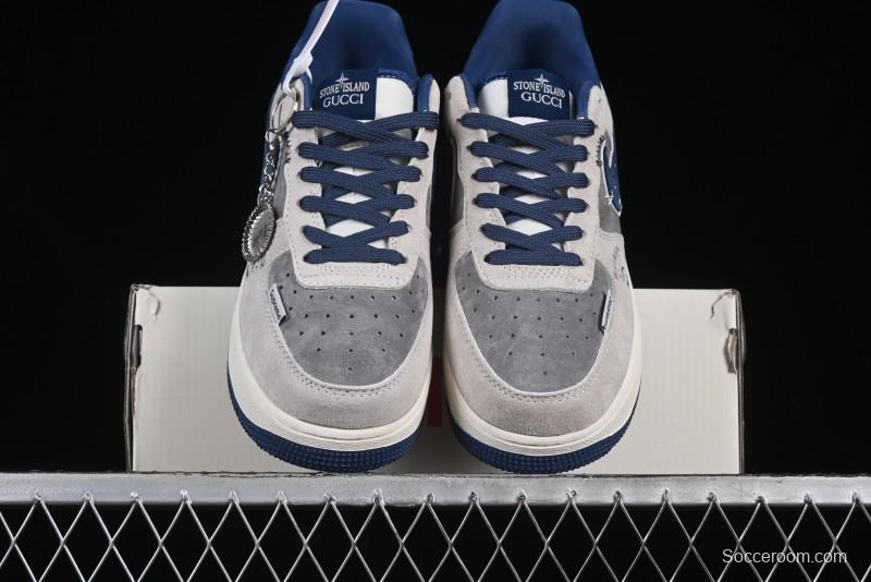 Nike Air Force 1 '07 Low Collaboration with Violent Bear - Snow Grey Pigskin Edition - KK1988-053