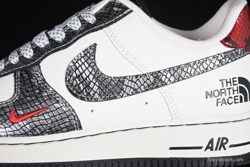 Nike Air Force 1 '07 Low The North Face Collaboration Year of the Snake Limited Edition Silver Snake Casual Sneakers - CH6336-521