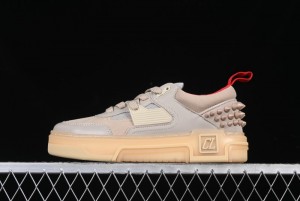 Christian Louboutin Funnyto Flat Comfortable Fashion Low Top Sneakers in Taupe - X.D4