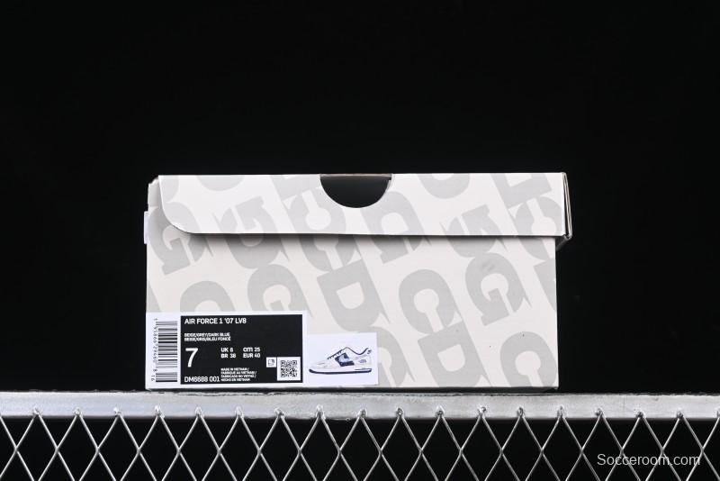 Nike Air Force 1 '07 Low The North Face Collaboration Off-White Blue Diamond Casual Sneakers - DM6688-001