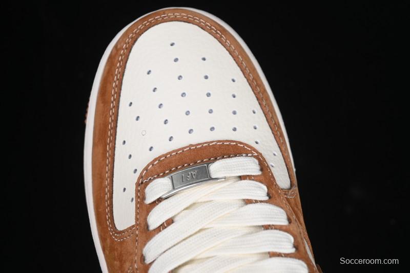 Nike Air Force 1 '07 Low Supreme Year of the Snake Limited Edition Green Brown Double Swoosh Casual Sneakers - DM6688-025