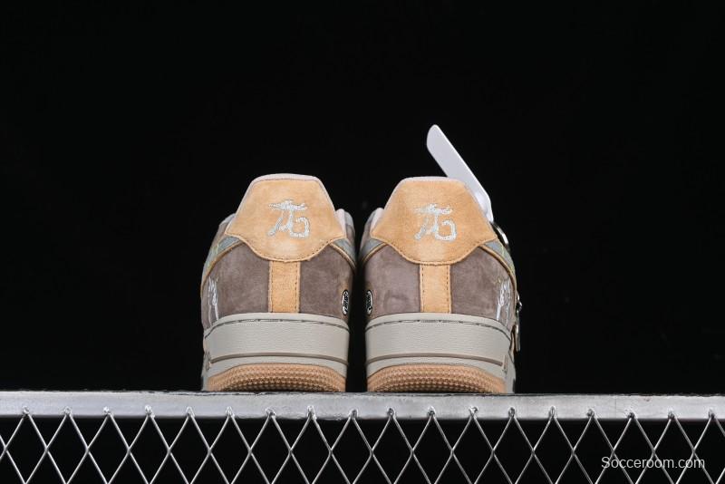 Nike Air Force 1'07 Low "Kakarot" Dragon Ball Z Custom Casual Sneakers for Autumn Winter - CD1212-666