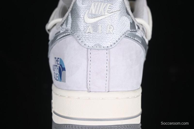 Nike Air Force 1 '07 Low The North Face Collaboration Silver Swoosh Drawstring Casual Sneakers - DM6688-016