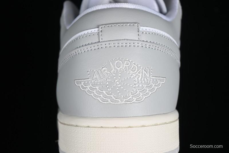 Nike Air Jordan 1 Low AJ1 White Grey Low-Top Lifestyle Basketball Shoes - DC0774-103
