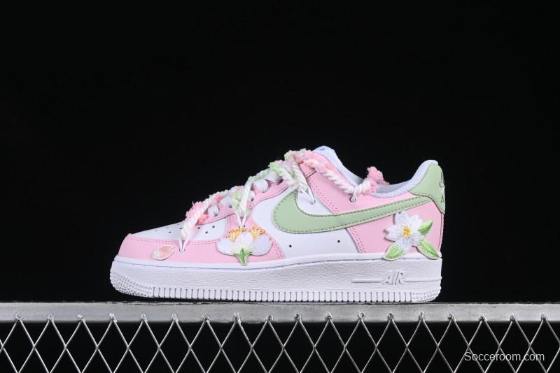 Nike Air Force 1'07 Low Casual Sneakers with Cherry Blossom Design - VV1999-013